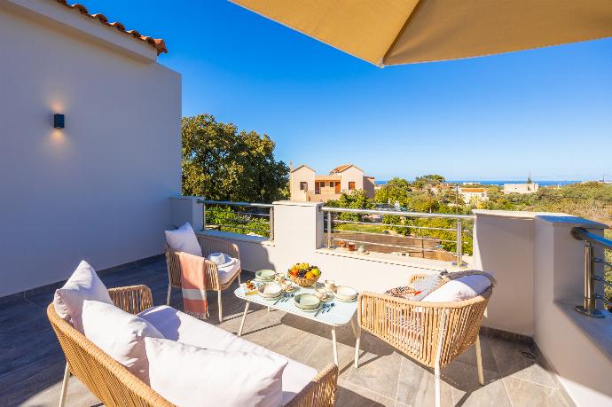 Balcony area with sea views . - Villa Aspa . (Photo Gallery) }}