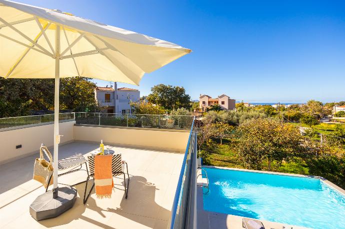 Balcony area with sea views . - Villa Filia . (Photo Gallery) }}