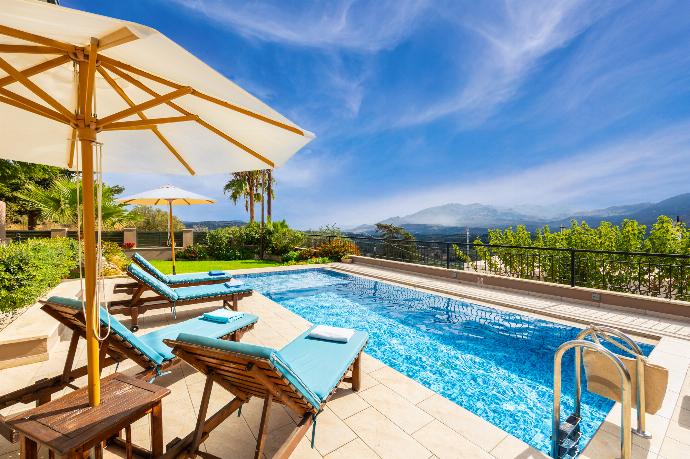 Private pool and terrace with views . - Aloni Villa . (Photo Gallery) }}