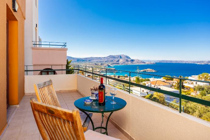 Balcony area with sea views . - Odysseus Villa . (Photo Gallery) }}