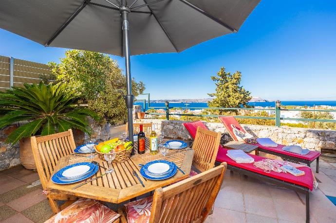 Terrace area with sea views . - Odysseus Villa . (Photo Gallery) }}