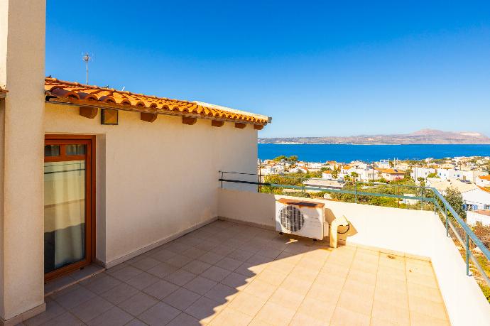 Roof terrace area with sea views . - Villa Persephone . (Photo Gallery) }}