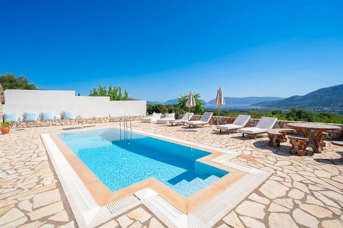 Private pool and terrace with sea views . - Sunrise Villa . (Photo Gallery) }}