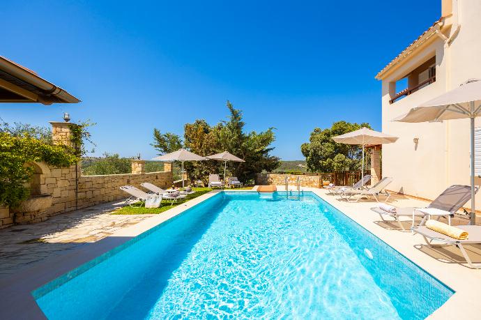 Private pool, terrace, and garden . - Villa Korini . (Photo Gallery) }}