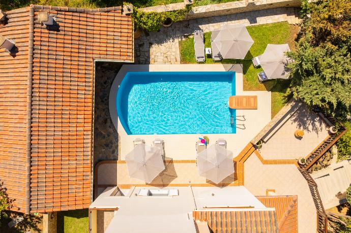 Private pool, terrace, and garden . - Villa Korini . (Photo Gallery) }}