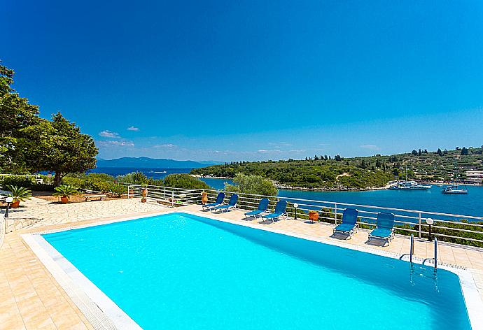 Private pool and terrace with panoramic sea views . - Dolphin House . (Photo Gallery) }}