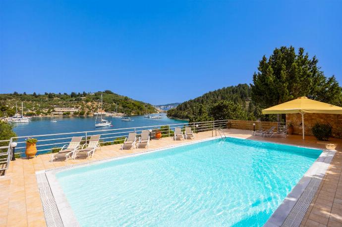 Private pool and terrace with panoramic sea views . - Dolphin House . (Photo Gallery) }}