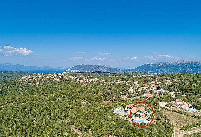 Aerial view showing location of Villa Vera . - Villa Vera . (Photo Gallery) }}