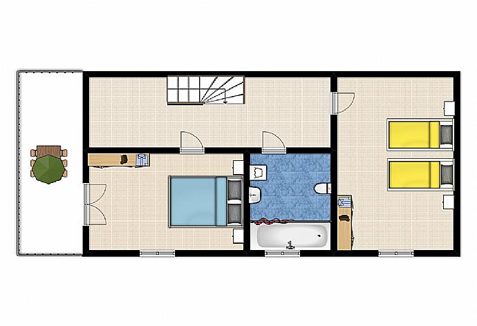 Floor Plan: First Floor . - Villa Thalassa . (Photo Gallery) }}