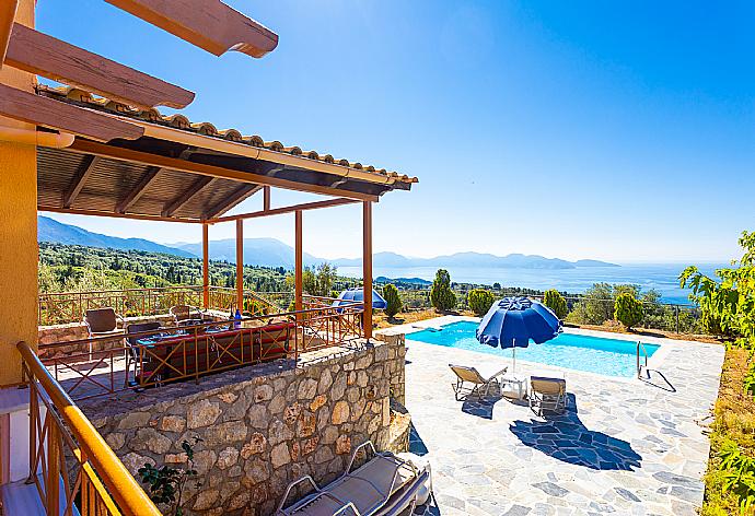 View from terrace . - Villa Aetos . (Photo Gallery) }}