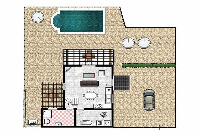 Floor Plan: Ground Floor . - Villa Magda . (Photo Gallery) }}
