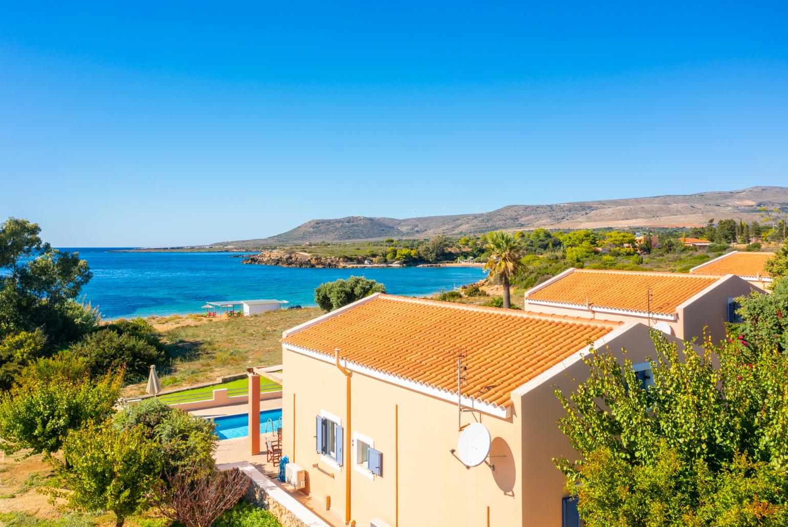 Aerial view of Antigoni Beach House