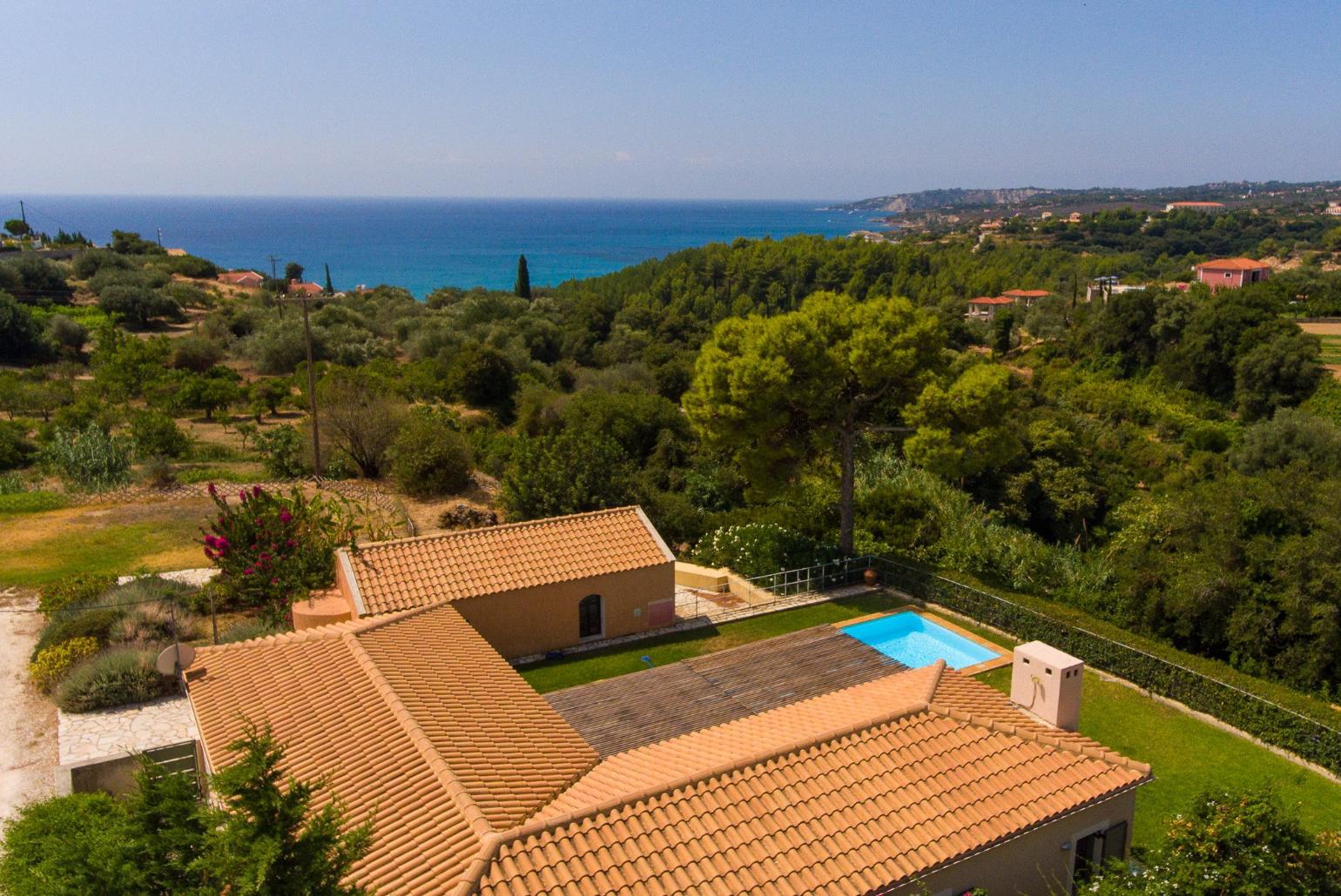 Aerial view of the Villa Nora 