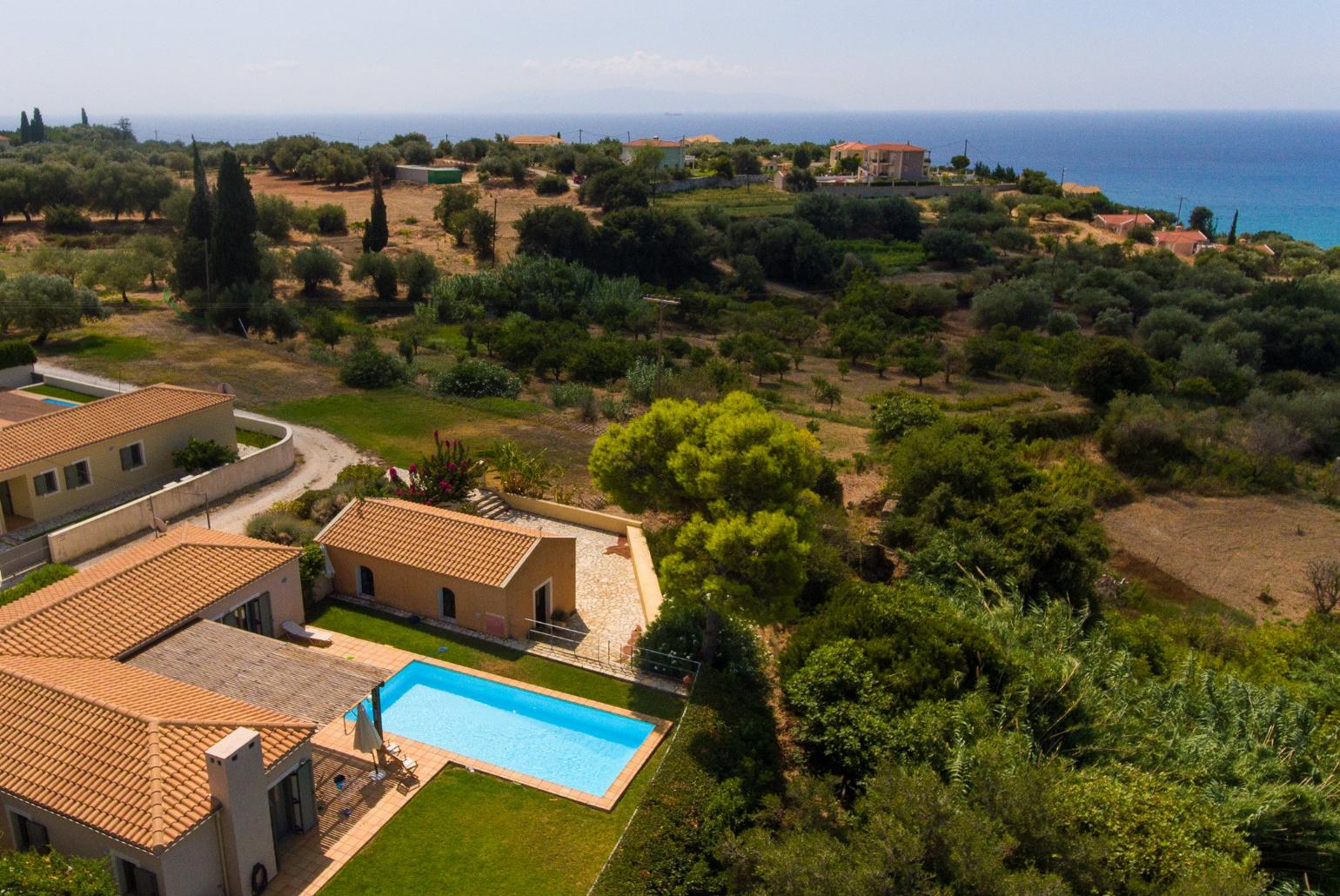 Aerial view of the Villa Nora 