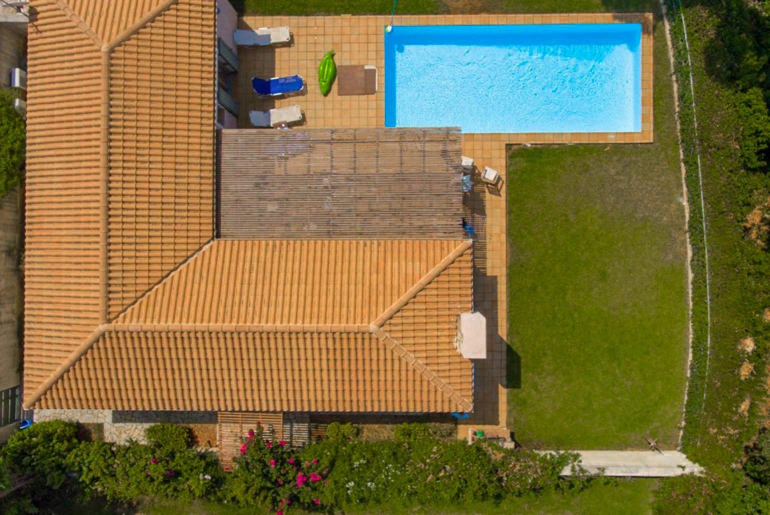 Aerial view of the Villa Nora 