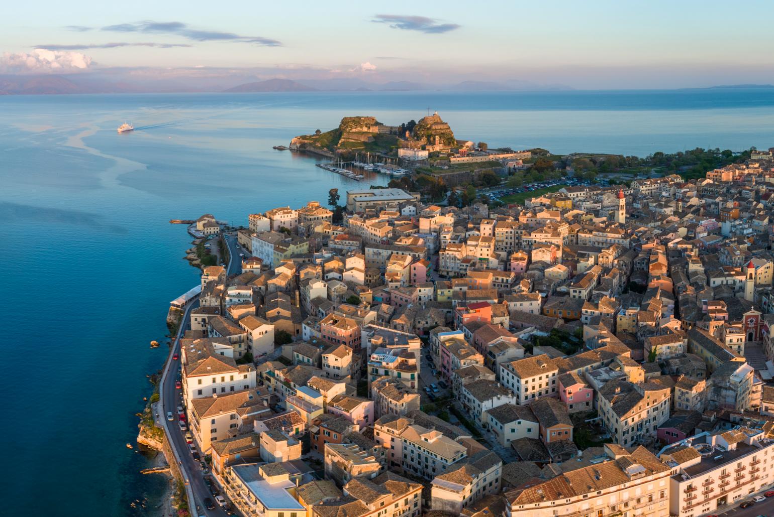 Aerial view of Corfu Town