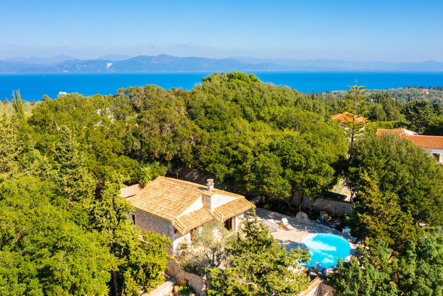 Aerial view of Villa Nionios