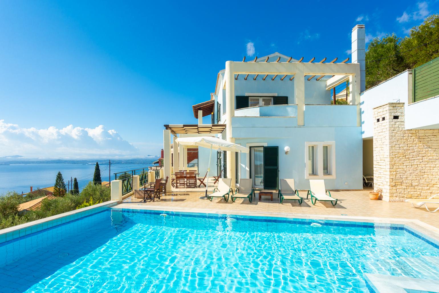 Beautiful villa with private infinity pool and terrace with panoramic sea views