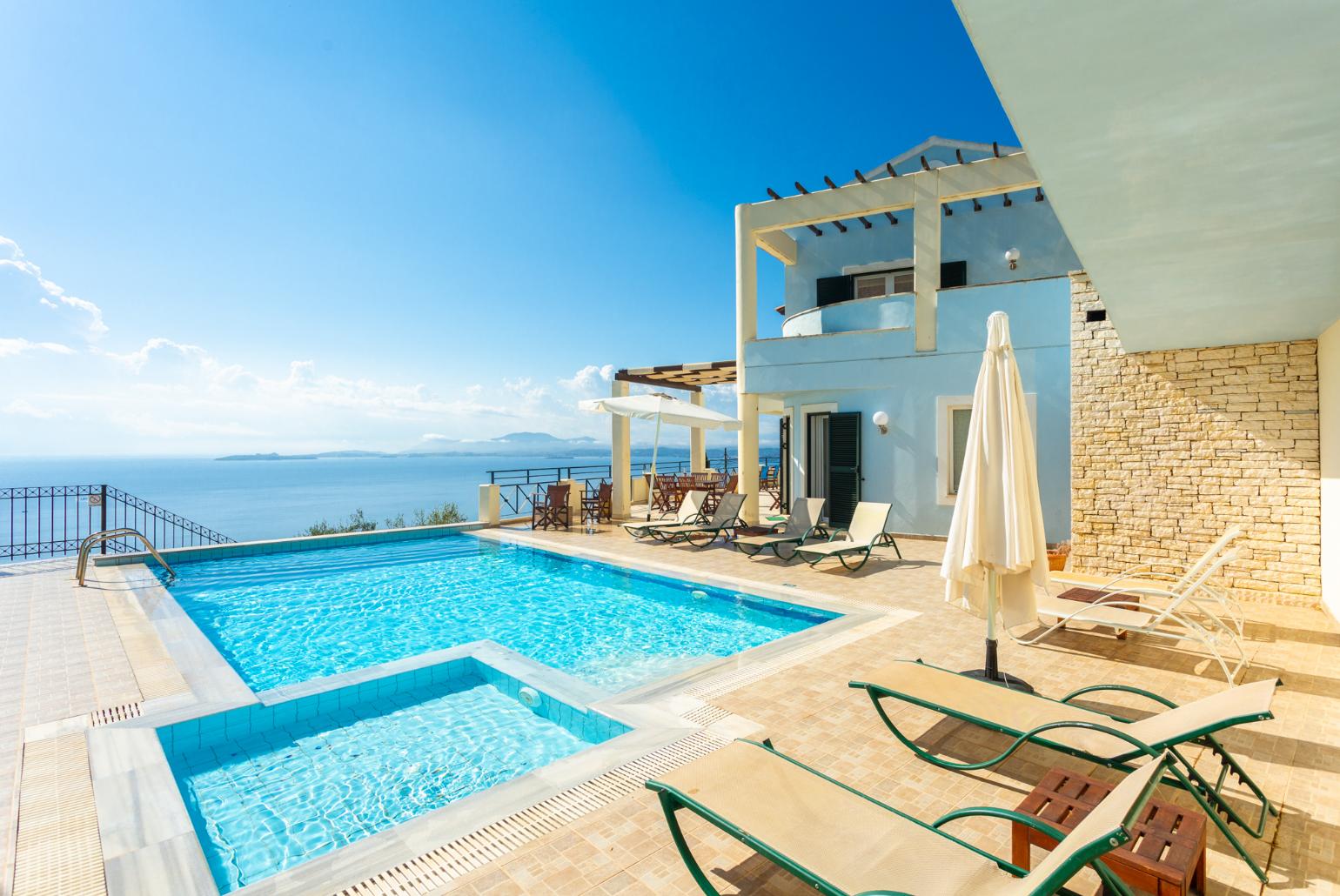 Beautiful villa with private infinity pool and terrace with panoramic sea views