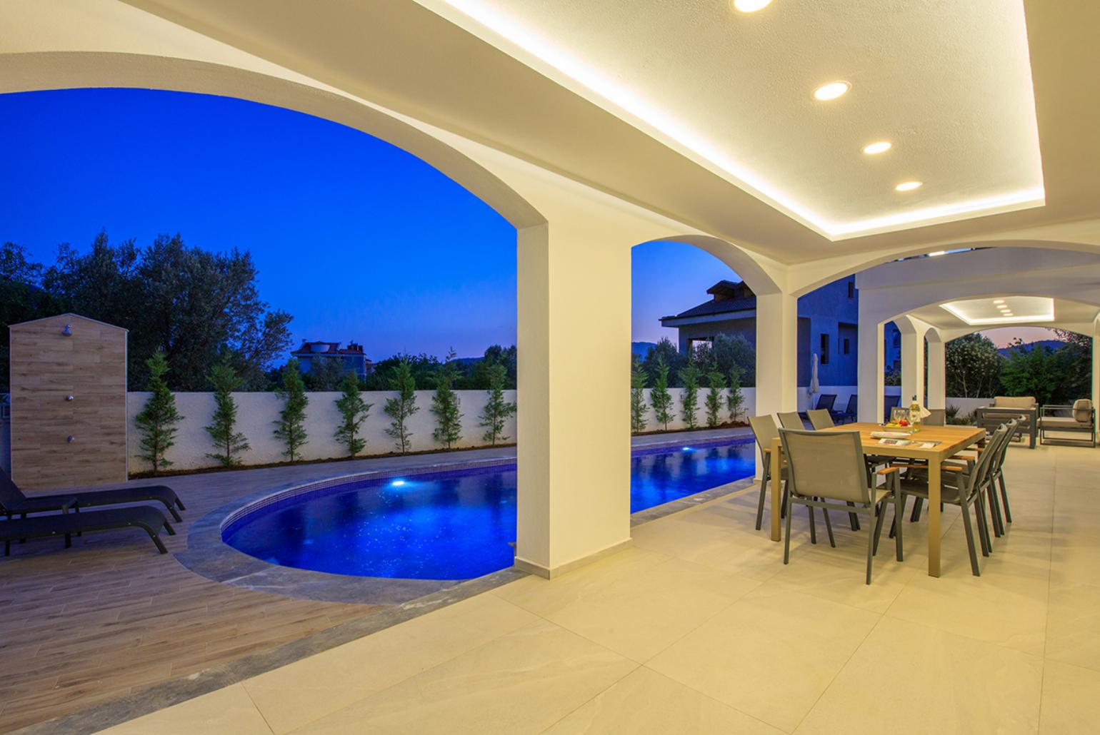 Sheltered terrace area