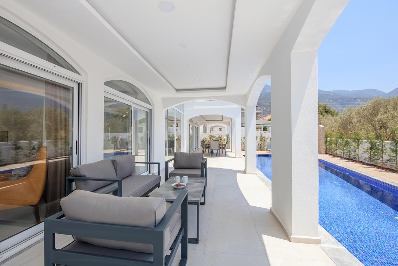 Sheltered terrace area