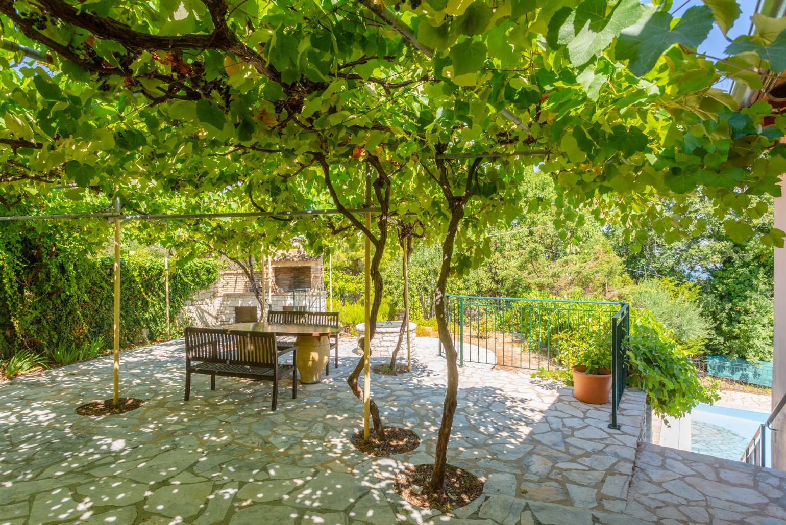 Garden and terrace area with BBQ