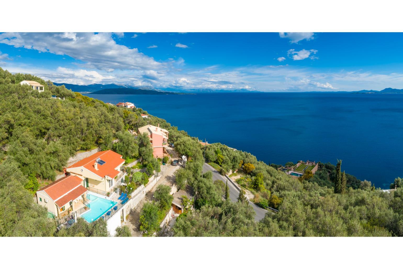 Beautiful villa with private pool and terrace with panoramic sea views