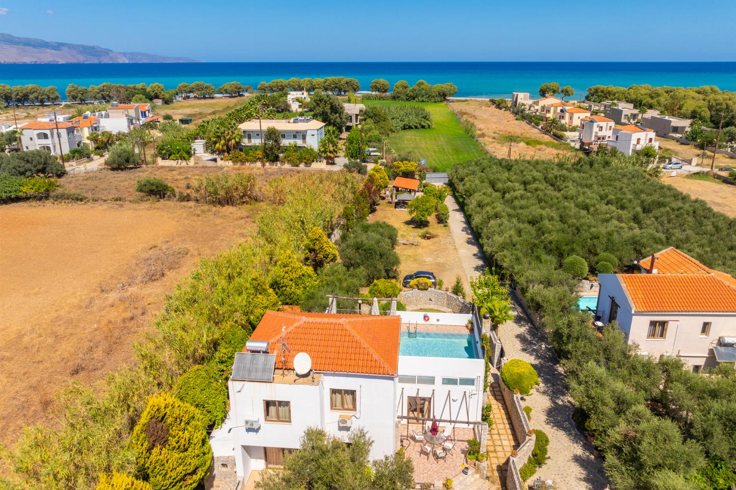 Aerial view of Villa Melina