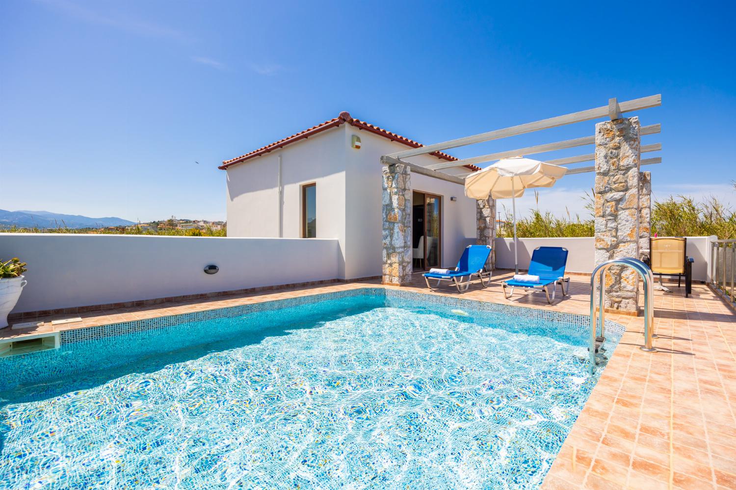 Private pool and terrace with sea views
