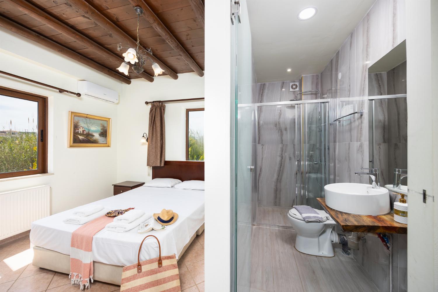 Double bedroom with en suite bathroom and A/C