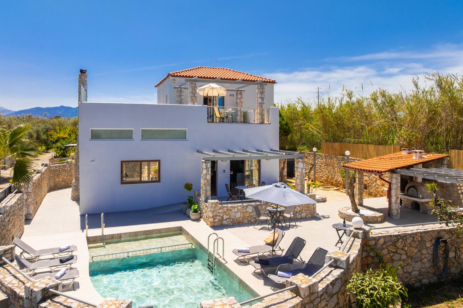 Aerial view of villa