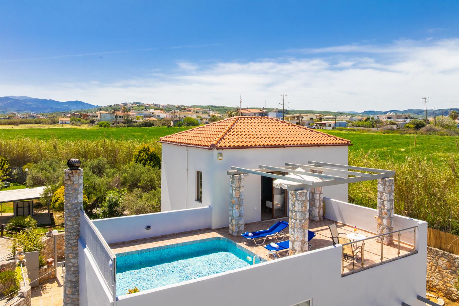 Aerial view of villa