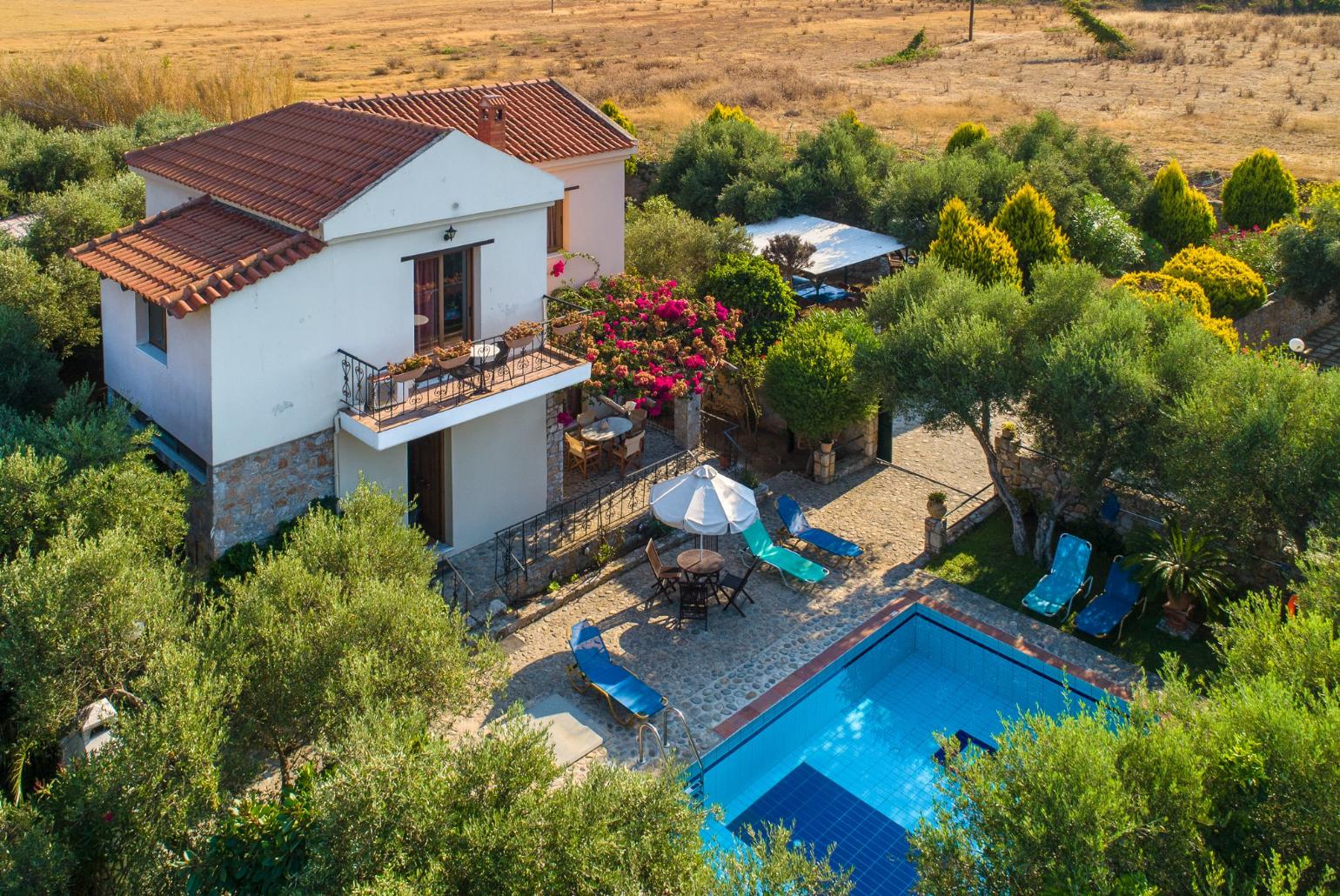 Aerial view of Villa Nineta