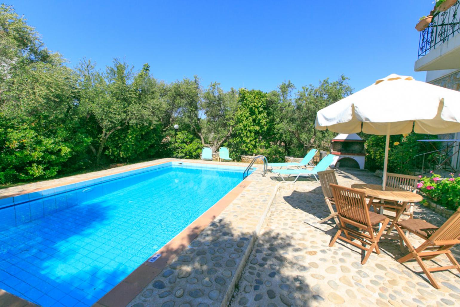 Private pool with terrace area