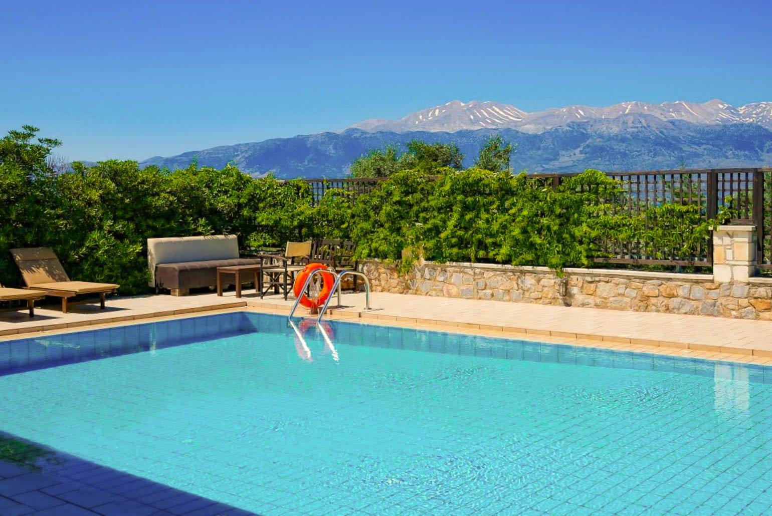 Private pool with panoramic views