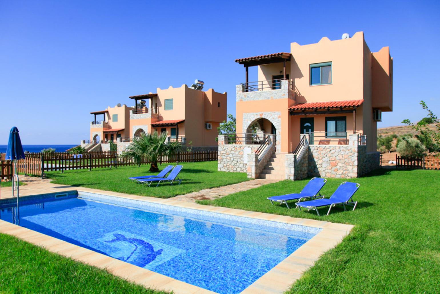 Private pool with garden area