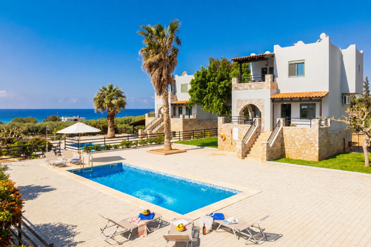 ,Beautiful villa with private pool and terrace with sea views