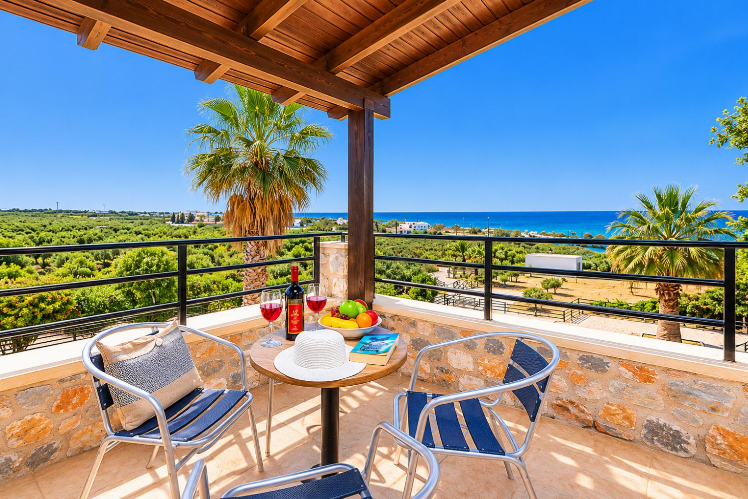 Balcony area with sea views