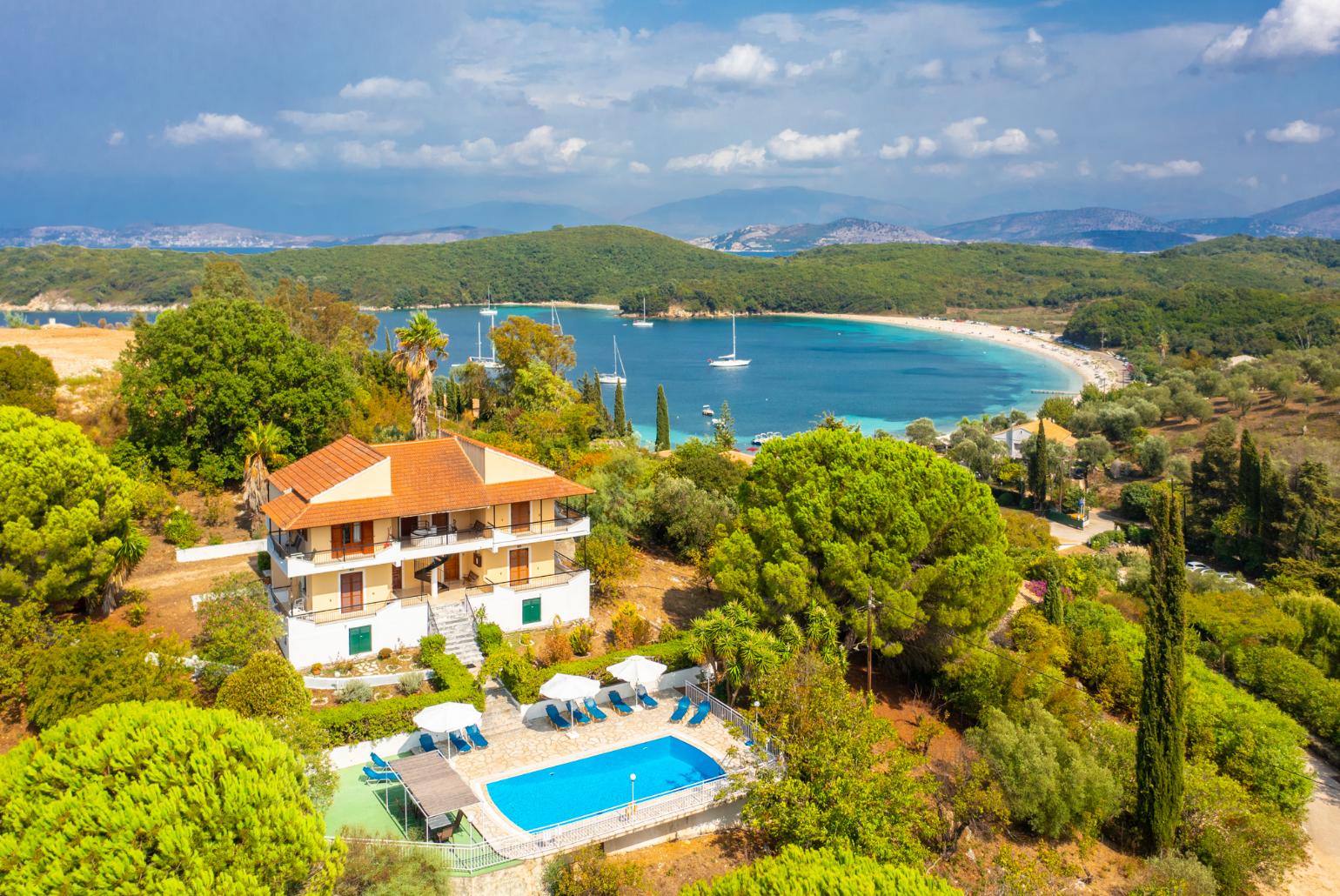 Aerial view of Cochelli Villa 