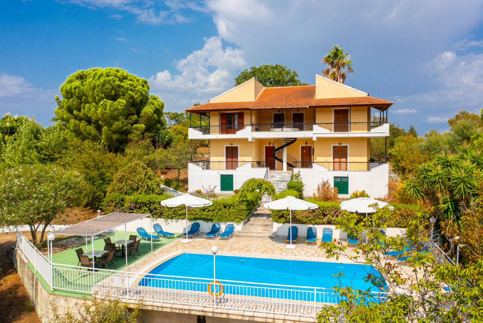 Aerial view of Cochelli Villa