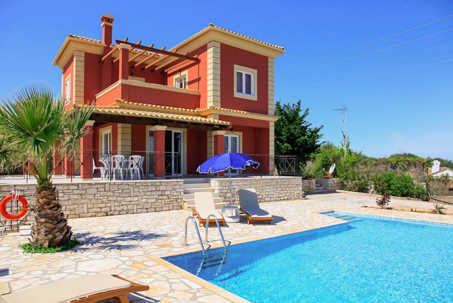 ,Private pool with terrace area and views
