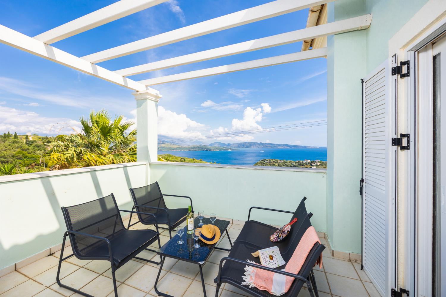 Balcony area with sea views