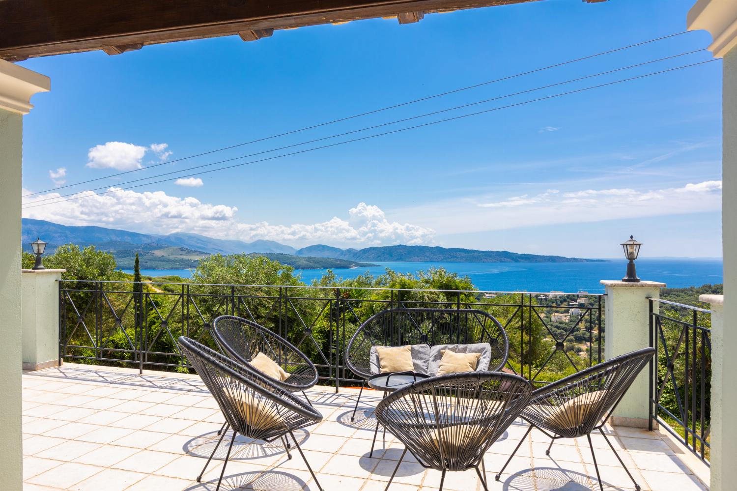 Terrace area with sea views