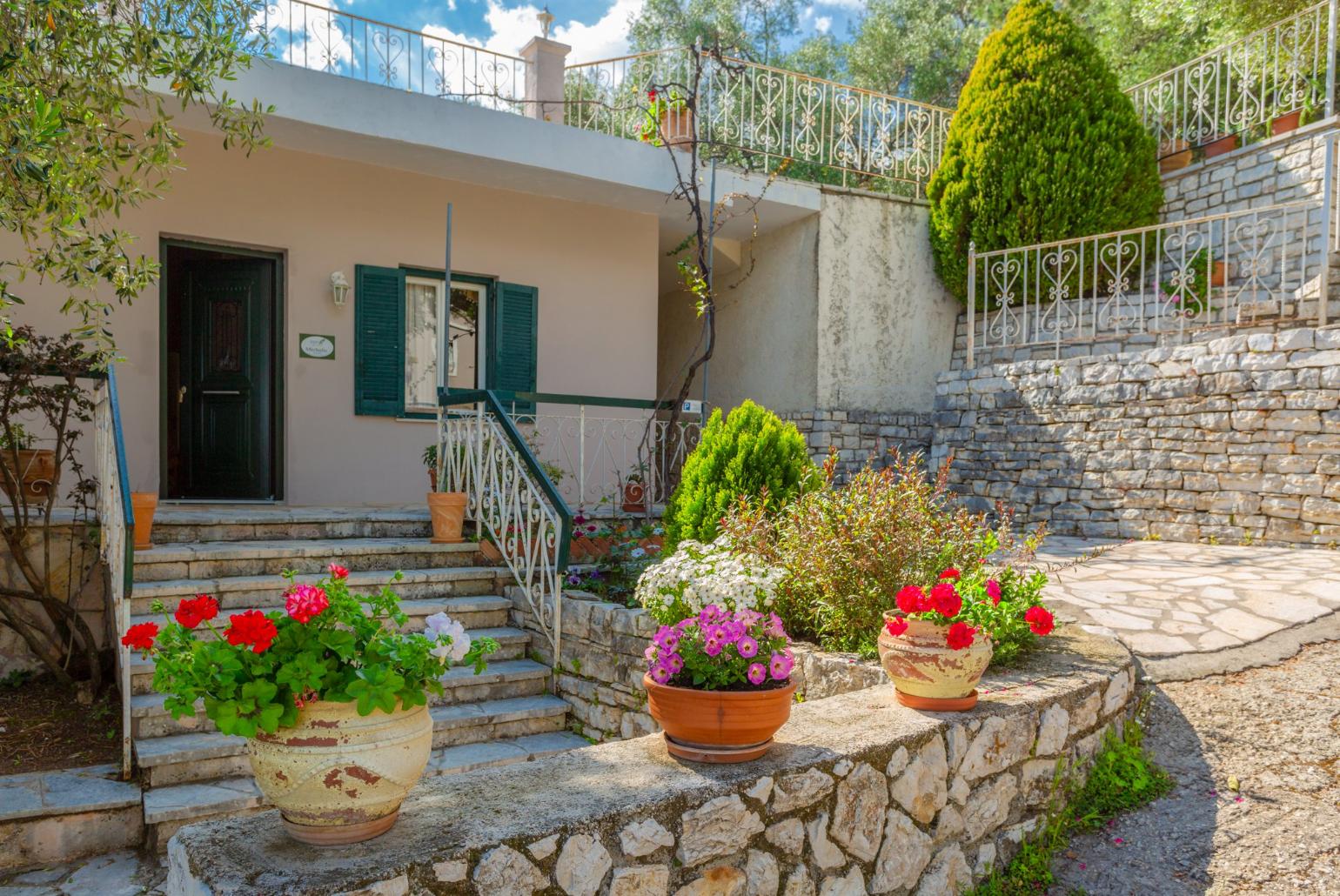 Entrance to villa