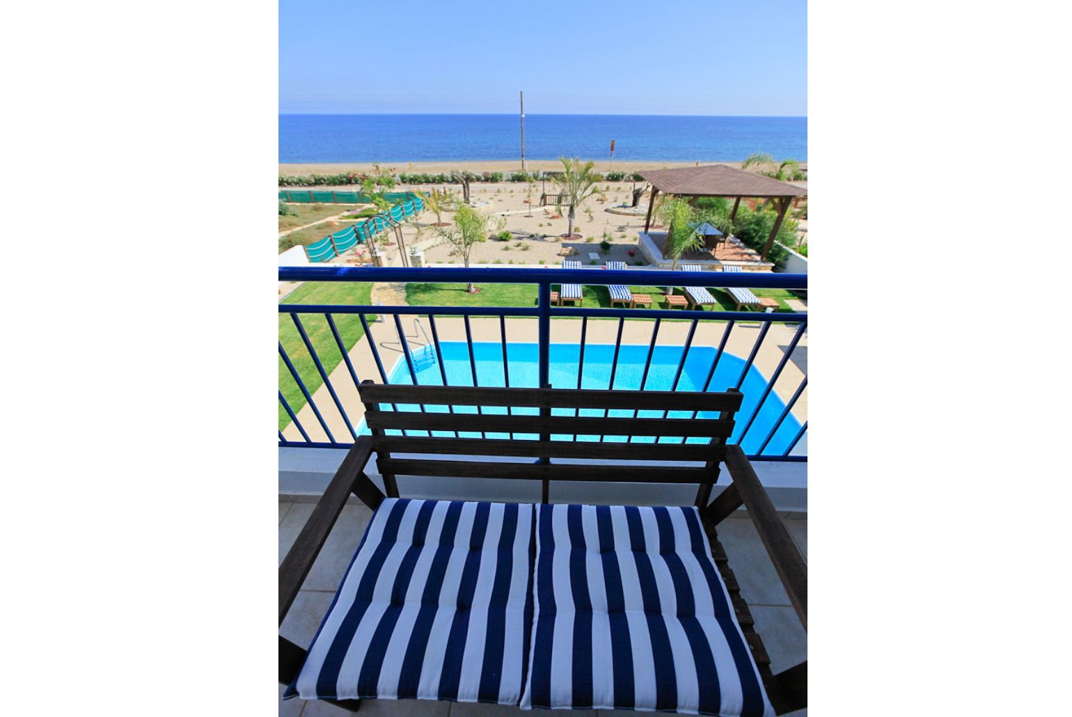 Balcony with sea views