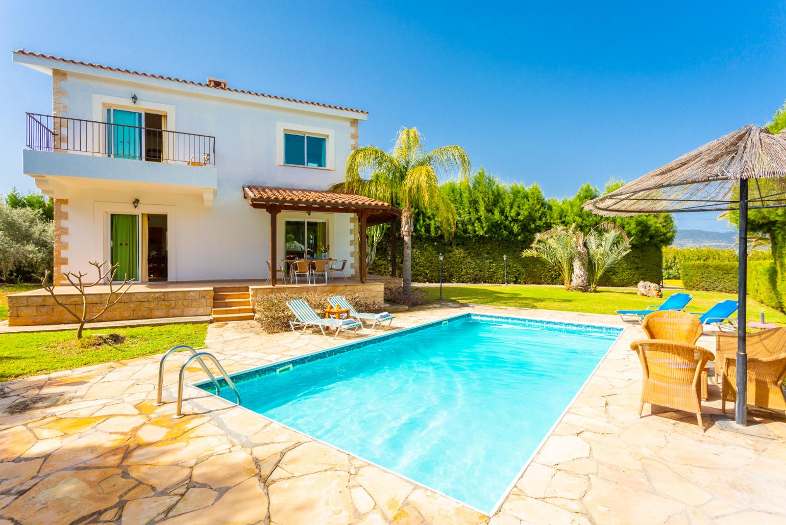 ,Beautiful villa with private pool, terrace, and garden