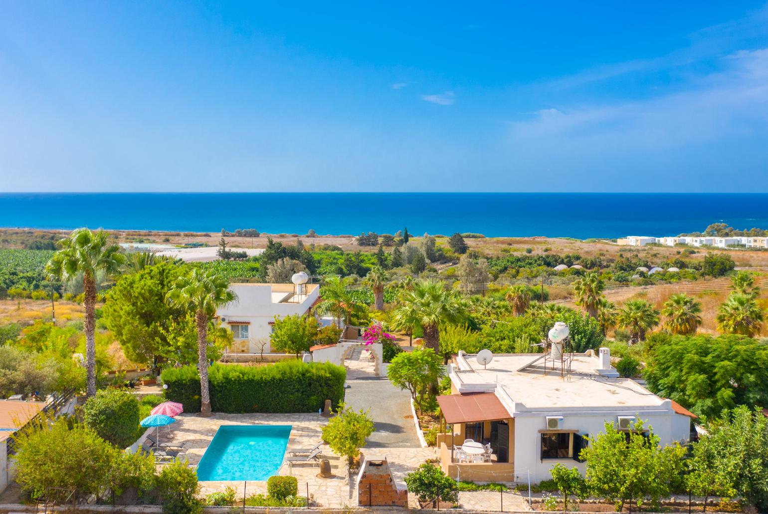 Aerial view of Villa Eleni 