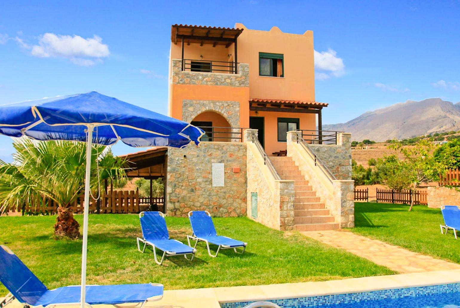 Private pool with terrace and garden area