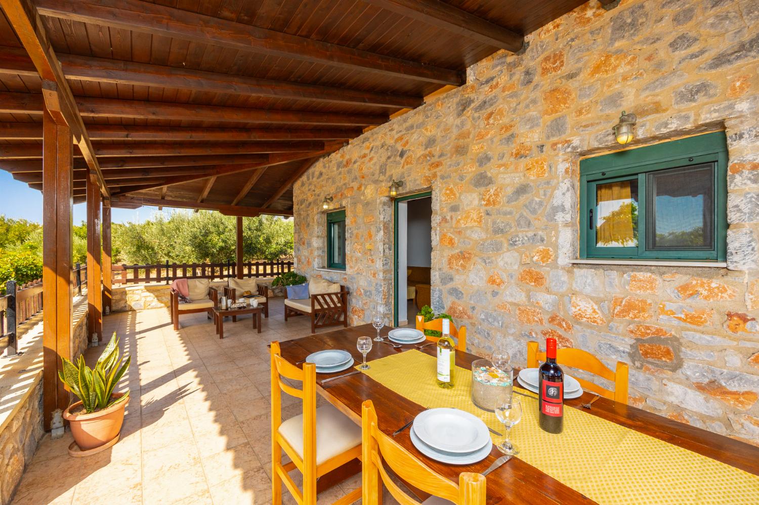Sheltered terrace area