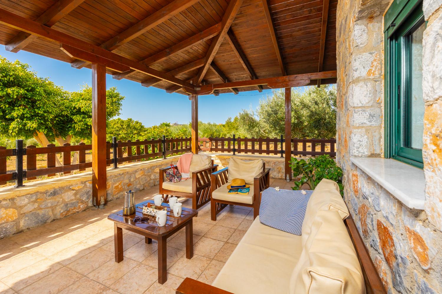 Sheltered terrace area
